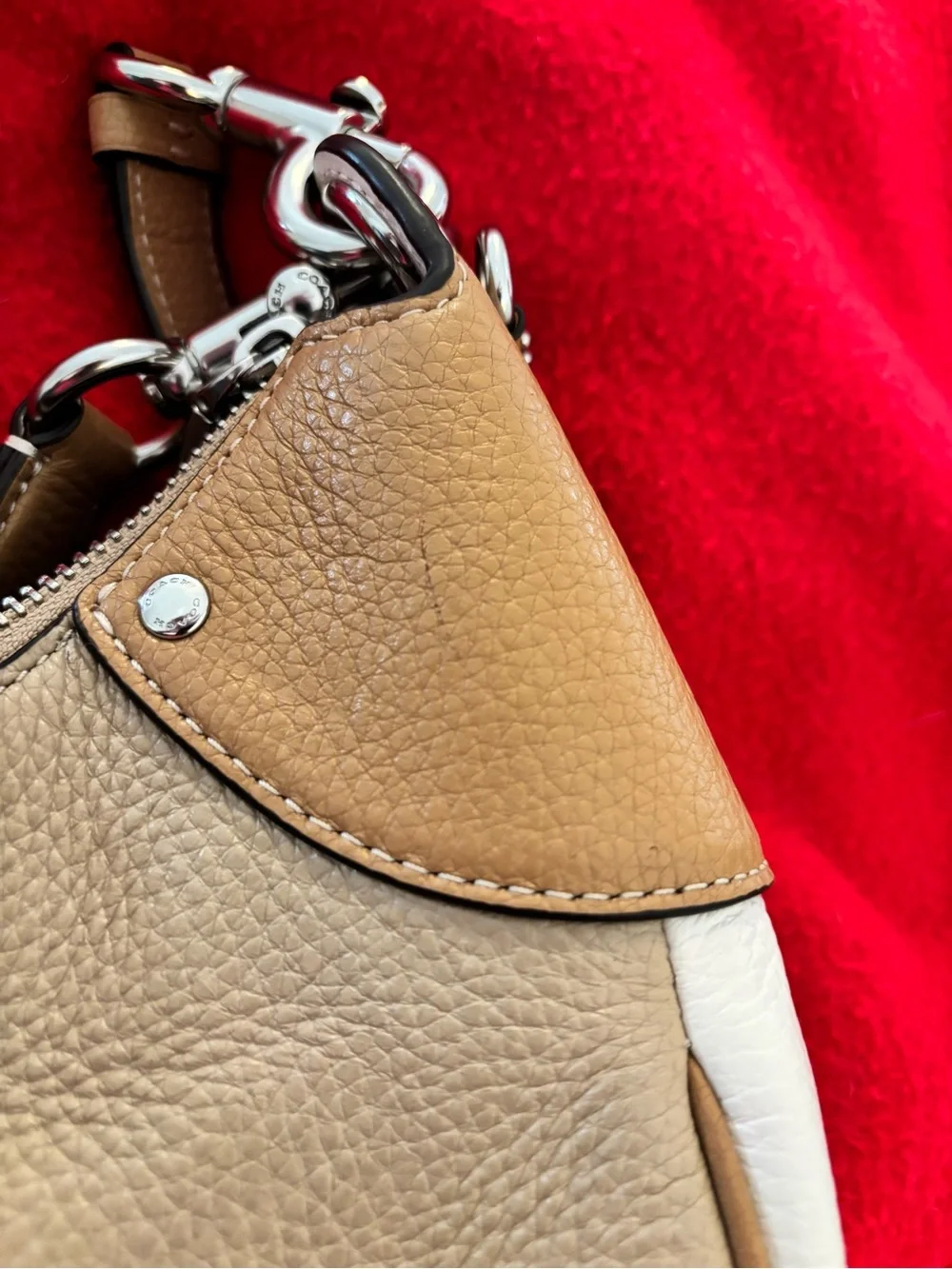Coach CH508 Pebbled Leather Hobo Bag